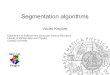 Segmentation algorithms - Univerzita Karlovacgg.mff.cuni.cz/~vajicek/presentations/segment0409.pdf · segmentation, 1998 Sarang Lakare, 3D Segmentation Techniques for Medical Volumes,