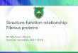 Structure-function relationship: Fibrous proteins...Structure-function relationship: Fibrous proteins Dr. Mamoun Ahram Summer semester, 2017-2018 Biological Functions of Proteins Enzymes--catalysts