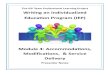 Notes - fhfofgno.orgfhfofgno.org/wp-content/uploads/2017/04/Module-4_Presenter-Notes… · Writing an Individualized Education Program (IEP): Accommodations, Modifications, & Service