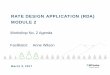 RATE DESIGN APPLICATION (RDA) MODULE 2 - BC Hydro · 3/3/2017  · • To be developed as part of 2015 RDA Module 2 – Application Fall 2017 filing • Effective date would be dependent