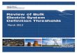 Review of Bulk Electric System Definition Thresholds 201017 Proposed Definition … · Standards with all U.S. users, owners, and operators of the bulk power system, and made 