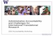 Administrative Accountability and Challenges for ... · NSF funding Supplemental Opportunity for Translational Research in the Academic Community (TRAC) (NSF 10-044) For a discovery