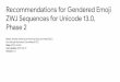 Recommendations for Gendered Emoji ZWJ Sequences for ... ... 2019/06/17 ¢  1. L2/19-078 Using Gender