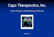 Capo Therapeutics, Inc.capotherapeutics.com/wp-content/uploads/2016/11/... · 1:160000. Antibody titers in Tau PS19 Tg mice. Anti-tau antibody level (OD 450) Tg4510 mice PS19 mice