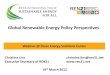 Global Renewable Energy Policy Perspectives · Global Renewable Energy Policy Perspectives Webinar @ Clean Energy Solutions Center Christine Lins christine.lins@ren21.net Executive