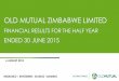 OLD MUTUAL ZIMBABWE LIMITED · Before Tax 2.85 2.4 19% 4.9 SHORT TERM INSURANCE (OMICO) – KPI’S H1 2015 / H1 2014: Premium Income up by 17% due to increased income from Banc assurance;