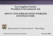 Los Angeles County Workforce Investment Act ADULT AND … · •Microsoft Corporation, CA EDD, CSS and County of Los Angeles WorkSource Contractors collaborated Free Microsoft training