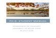 Ph.D. Student Manualthis Ph.D. Student Manual for the use of the faculty and the Ph.D. students. It codifies the department’s and Graduate School’s procedures, norms, and calendar