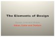 The Elements of Design - DIGITAL PHOTOGRAPHYThe Elements of Design are the parts from which the Principles of Design and good compositions are built. These are basic guidelines to