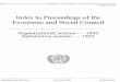 Index to Proceedings of the Economic and Social Council, 1992 · ARRANGEMENT OFTHEINDEX The Index consists ofthree sections. ... Joint Inspection Unit Multinational Programming and
