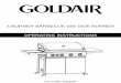 4 BURNER BARBECUE with SIDE BURNER OPERATING … · Take extra care when unpacking and assembling your Goldair BBQ. ... Warming Rack, Flame Tamers and Drip Tray – Remove and wash