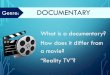 Genre: DOCUMENTARYmissbecksclass.weebly.com/uploads/2/3/7/6/23765755/documentar… · Genre: DOCUMENTARY 4 Corners Activity A statement will be displayed and read. Move to the corner