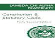 LAMBDA CHI ALPHA Constitution & Statutory Code · Lambda Chi Alpha Fraternity, Inc., a mutual benefit corporation organized and incorporated under the laws of the State of Indiana