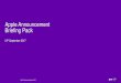 Apple Announcement Briefing Pack British Telecommunications plc 2017 Apple Announcement Briefing Pack 13th September 2017