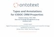 Types and Annotations for CIDOC CRM Properties · Data and Ontology Management Group Ontotext Corp. Presentation Outline ... ONIX RDA DC MARC ISBD Gordon Dunsire, U Strathclyde CIDOC