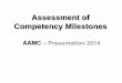 Assessment of Competency Milestones - Amazon S3 · Competency Milestones Reports to: Regional Campus Deans AND Students Statistical Summary and Comments Includes: Who Did the Rating,
