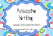 Persuasive Writing - Mr. Elvey's English Pagetaylorenglish6.weebly.com/.../1/38112981/persuasive... · Persuasive Map My opinion statement (I deserve…): I deserve an iPod Touch