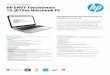 HP recommends Windows. HP ENVY TouchSmart 15-j070us … · 2017-01-13 · HP ENVY TouchSmart 15-j070us Notebook PC Outstanding entertainment. Advanced design. It’s a blockbuster