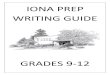 IONA PREP WRITING GUIDE Life/Writing Guide.pdfEasybib – The Basics 36 Revising for Final Draft 38 Reflective Essay Overview of the Reflective Essay 39 ... Pablo Picasso art lesson_____