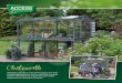 Chatsworth - Access Garden Products · The Chatsworth is unique – a full-sized greenhouse in HALF the space! With the Chatsworth, all of the space inside the greenhouse is dedicated