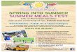 SPRING INTO SUMMER SUMMER MEALS FEST - Kids Thrive 585 · Questions: Call Juliana Stefani at 413-4077 or visit SummerMealsRoc.org SPRING INTO SUMMER SUMMER MEALS FEST City of Rochester
