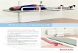 ROPOX VARIO CHANGING BED...The Ropox Vario changing bed is mounted on the wall. The height is adjustable from 30-100cm using the hand control with spiral line. When the changing bed