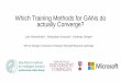 Which Training Methods for GANs do actually Converge? · 8 Our Contributions Dirac-GAN: – Unregularized GAN-training is not always stable when distributions do not have the same