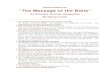 Selected chapters from “The Message of the Bible” School/Holy Scriptures... · 2007-08-27 · from the epistles and gospels or the recitation of the Lord’s Prayer, there are