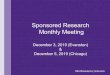 Sponsored Research Monthly Meeting · OSR Announcements • Staffing: Sean Perry, promoted to Director, Research Contracts (December 2) – In this newly created role, Sean will direct,
