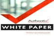 WHITE PAPER - Authentix · Brand protection managers and marketing should also be involved and should form part of a team involved in assessing the risk of counterfeit attacks and