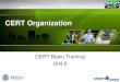 CERT Organization - mrsjessicabarker.weebly.commrsjessicabarker.weebly.com/uploads/7/3/5/5/73551159/cert-ppt-6-o… · CERT Basic Training Unit 6: CERT Organization 6-3 Maintain the