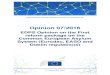 Opinion 07/2016 - European Data Protection Supervisor · 2016-11-14 · Opinion 07/2016 EDPS Opinion on the First reform package on the Common European Asylum System (Eurodac, EASO