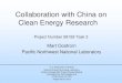 Collaboration with China on Clean Energy Research...Collaboration with China on Clean Energy Research Project Number 58159 Task 3 Mart Oostrom Pacific Northwest National Laboratory