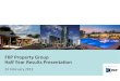 FKP Property Group Half Year Results Presentation · RVG New Zealand 3,136 . 247 . 3,383 . Total . 12,944 . 1,456 . 14,400 . 1 Includes 42 units not offered for accommodation purposes