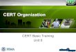 CERT Basic Training Unit 6 - CERT Organization · 2017. 4. 14. · CERT Basic Training Unit 6: CERT Organization Unit Summary ICS provides flexible means of organization “Is it