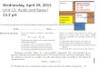 Wednesday, April 29, 2015 HW for checking: Binder U12 ...chemistrykippnyc.weebly.com/.../13.2_ppt_hart.pdf · 13.2 pH Binder U12 Flash Cards 13.1 CW 13.1 HW (collect) Notes: DO NOW