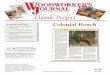 Woodworking | Blog | Videos | Plans - WJC088 Colonial Bench · 2019. 4. 9. · Woodworker’s Journal Classic Projects are scans of much-loved woodworking plans from our library of