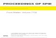 PROCEEDINGS OF SPIE PROCEEDINGS OF SPIE Volume 7732 . Proceedings of SPIE, 0277-786X, v. 7732 SPIE is