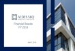 Financial Results FY 2018 - Aedes SIIQ€¦ · HIGHLIGHTS FY PRO-FORMA 2018* 46%** LTV * Following the Demerger and listing operations of Aedes SIIQ that took place on December 28th,