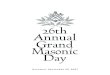 26th Annual Grand Masonic Dayfreemasonry.bcy.ca/vgmd/gmd2007/vgmd26.pdf33 , in A Pilgrim’s Path, recommended the revival of this masonic custom because it can provide beneﬁcial