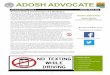 ADOSH ADVOCATE QI... · 2020. 8. 13. · while driving, their safety. If you or your employees are thinking about developing a policy or program for no texting or cell phone use while