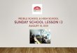 MIDDLE SCHOOL & HIGH SCHOOL SUNDAY SCHOOL LESSON 13 · SUNDAY SCHOOL LESSON 13 AUGUST 30, 2020. QUARTER REVIEW. BIBLICAL POINT In order to truly forgive and reach others, we must