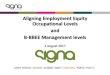 Aligning Employment Equity Occupational Levels and B-BBEE Management levels · B-BBEE Management Levels Statement 200: Purpose is to address and measure/score certain key issues surrounding