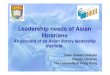 Leadership needs of AsianLeadership needs of Asian librarians · Leadership needs of AsianLeadership needs of Asian librarians An account of an Asian library leadership institute