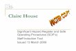 Onsite Kitchen Hazard Significant Registers and Safe ... House Sig Haz Reg March 09.pdf · Claire House Significant Hazard Register and Safe Operating Procedures (SOP’s) Staff Induction
