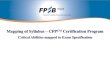Mapping of Syllabus CFPCM Certification Program · CFPCM, CERTIFIED FINANCIAL PLANNERCM and are certification marks owned outside the U.S. by Financial Planning Standards Board Ltd