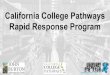California College Pathways Rapid Response Program · 2020. 5. 13. · (Urgent & Non-Urgent Needs) 3. ... A $60 grocery stipend will be scheduled on bi-weekly basis via Venmo or PayPal,