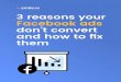 3 reasons your Facebook ads don’t convert and how to ﬁx them Reasons Your... · space for that audience are all important factors Facebook considers when determining which ads