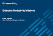 Enterprise Productivity Initiatives - IBM...–Cognos, SPSS –10% reduction in cost of managing shortages Detect quality problems earlier –Proprietary IBM technology –Savings