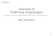 Overview of Public-Key Cryptographyojensen/courses/cs361s/notes/... · 2014. 5. 4. · public key public key Alice Bob . slide 4 Applications of Public-Key Crypto ... (101/100) mod